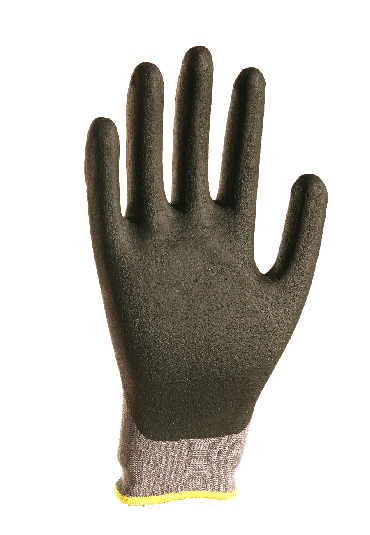 TEUTO® EcoFlex | Nylonstrickhandschuh mit griffiger Nitrilschaumbeschichtung auf der Handinnenfläche – Ansicht von innen